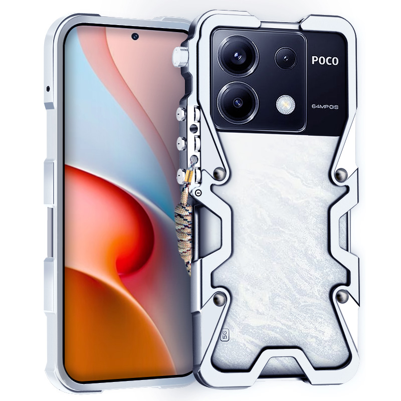 适用于小米POCO X6 5G手机壳POCO M6 Pro 4G金属边框POCO F5 个性
