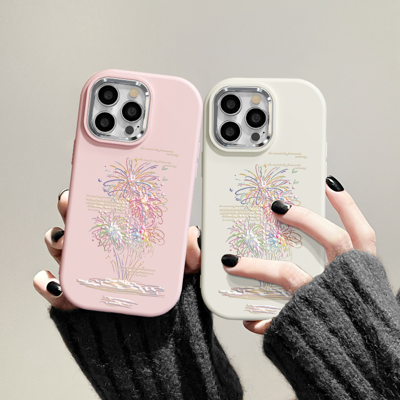 适用苹果15潮流iPhone14手机壳13/12/11promax梦幻ins烟花保护套