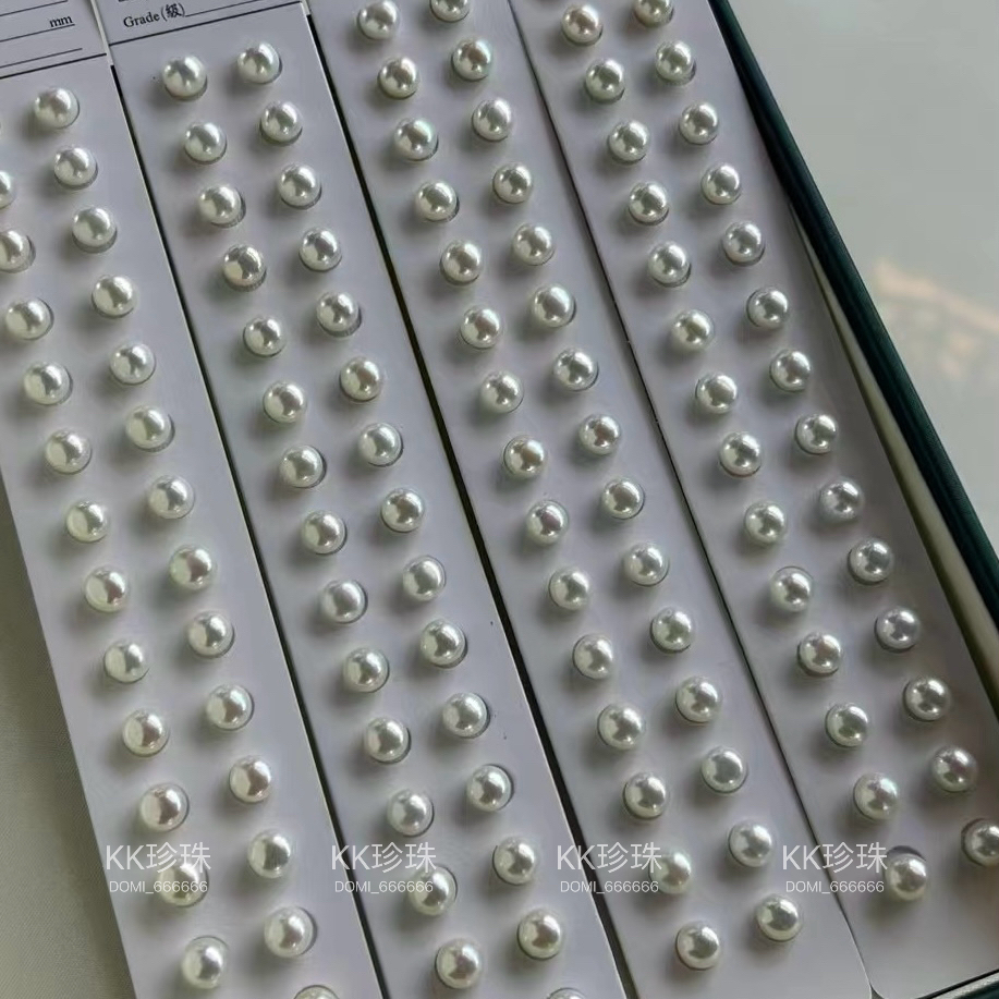 珍珠耳钉｜天然淡水极光馒头珠｜S925银针｜7-8mm简约时尚珍珠饰品