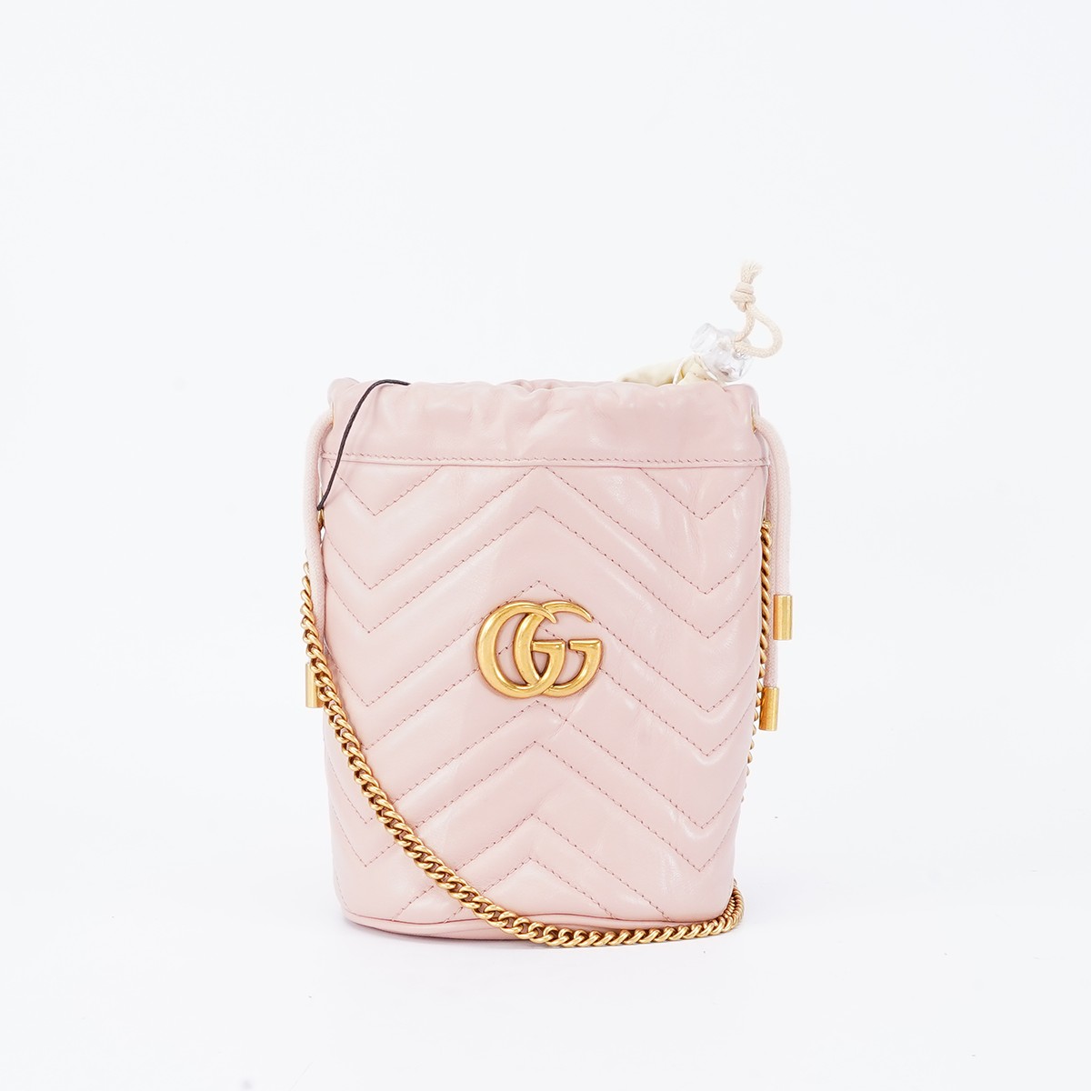 95新 GUCCI/古驰 【桔夕静文】马蒙水桶nano粉色/BG23003070