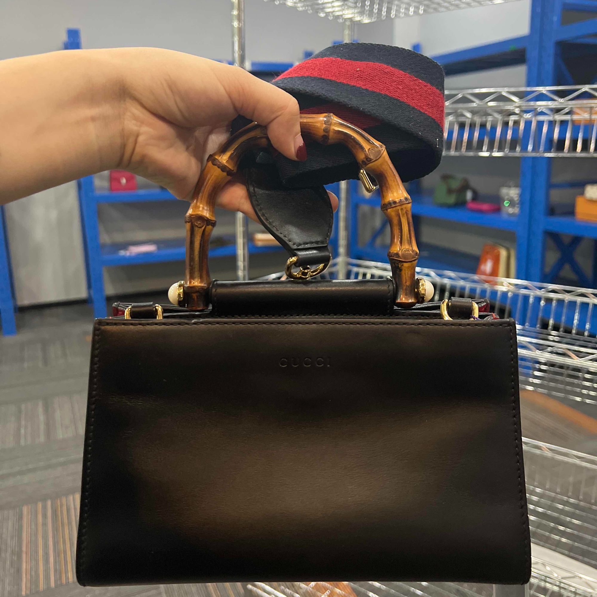 95新 GUCCI/古驰 【桔夕妮妮专属】古驰+B15+酒神竹节托特