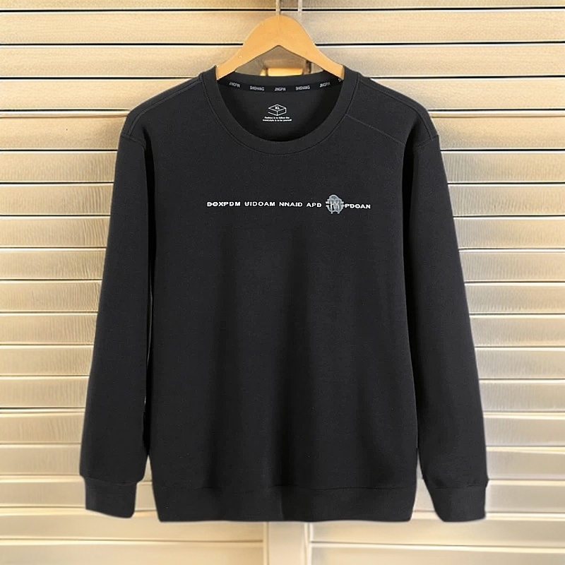 男士2025新款弹力加绒休闲商务运动日常通勤卫衣