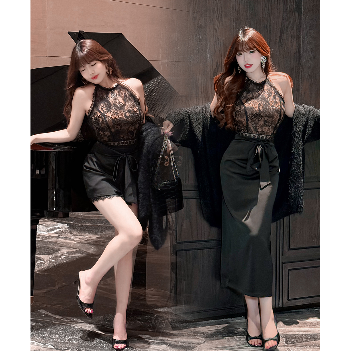 MengFairy清清【流光梦境】新中式雅丹气质名媛修身女装连衣裙3698M