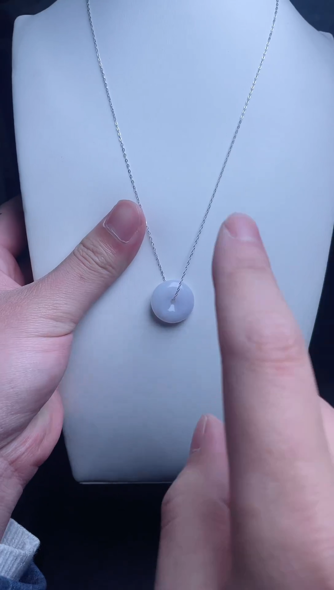 【闪购商品】翡翠吊坠(赠链)银S925镶嵌平安扣吊坠