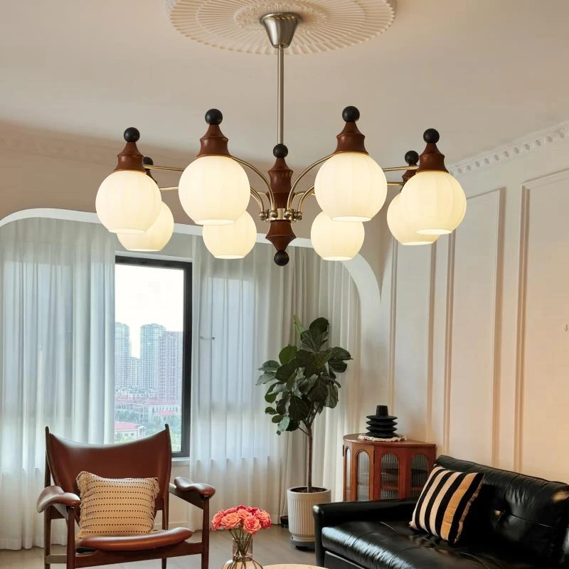 法式中古风客厅吊灯美式复古感卧室灯饰设计师餐厅吧台灯具