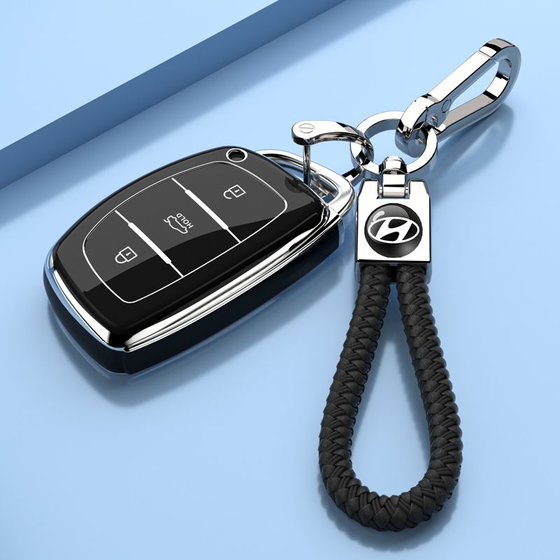 老款现代领动钥匙套专用一键启动车扣新颖装饰用品豪华男女车扣链