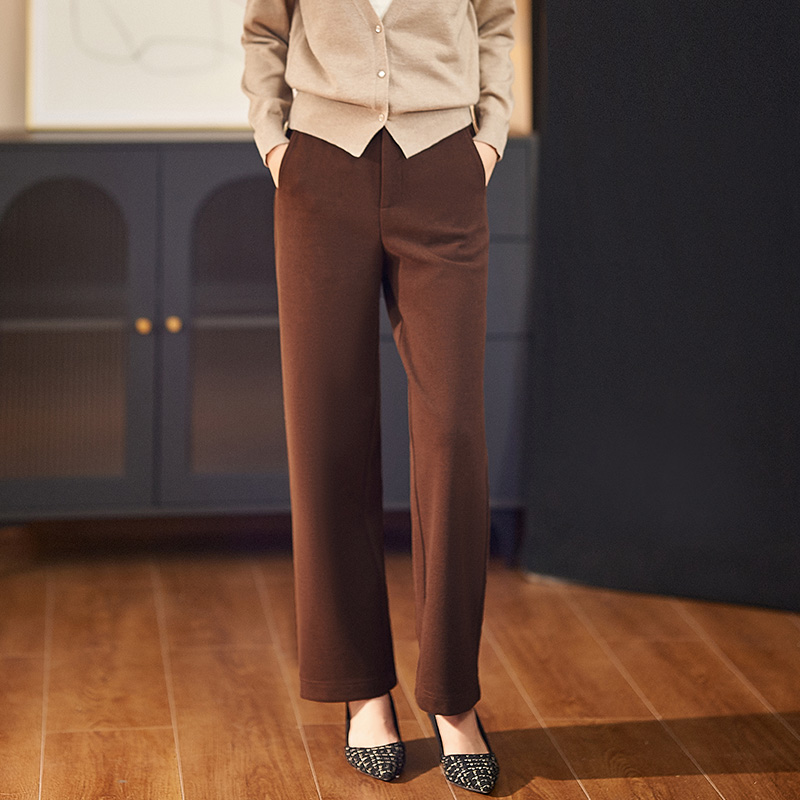 迪欧芙简约时尚正装裤2024秋季新款气质轻奢显瘦长裤女#QKZ17166