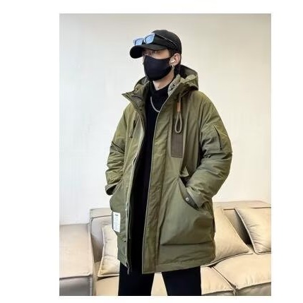冬季新款爆款韩版潮流宽松连帽棉衣外套男士保男长款棉服运动时尚