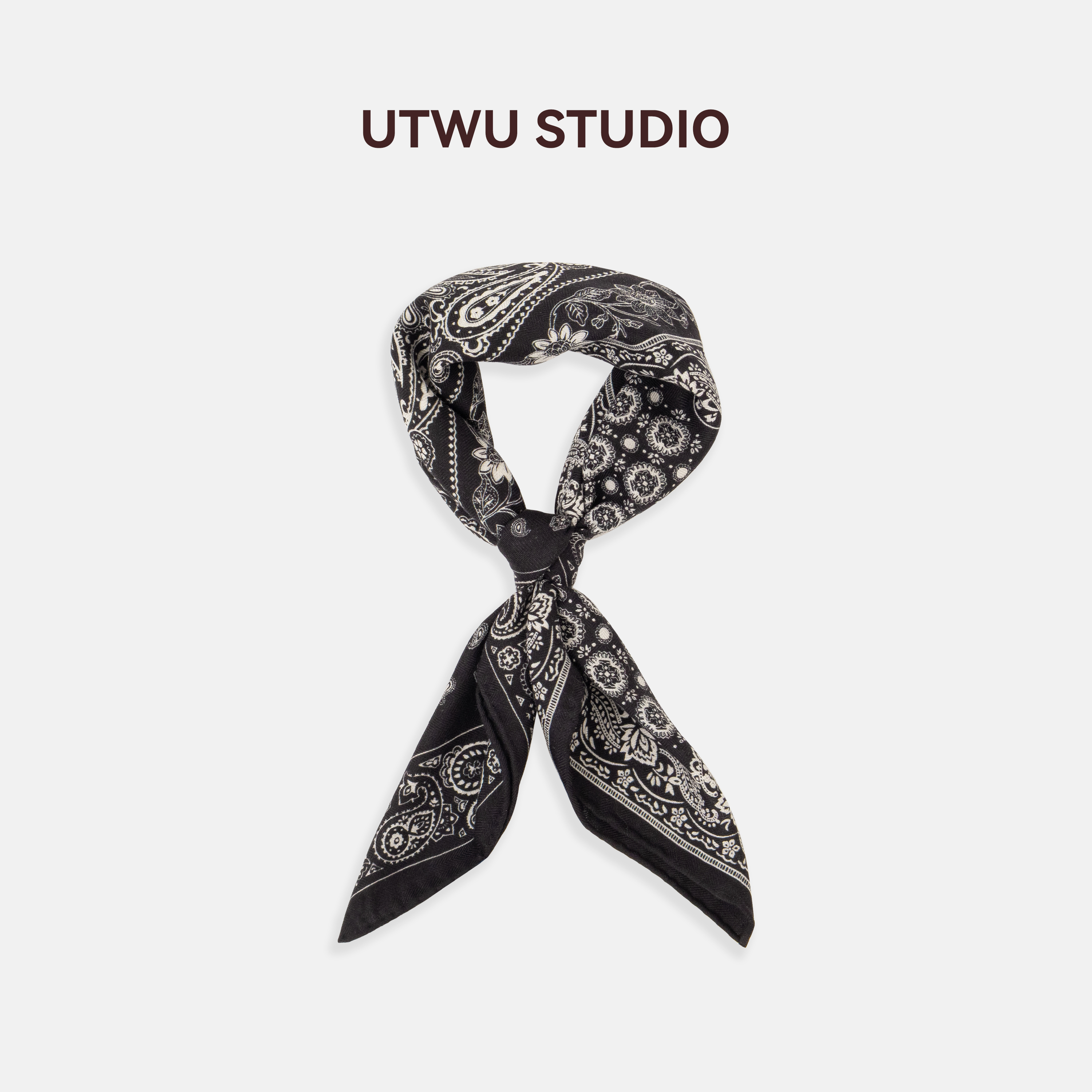 UTWU小敏「腰果花」篙品质真丝×羊毛奢料时髦腰果花丝巾Q241P2013