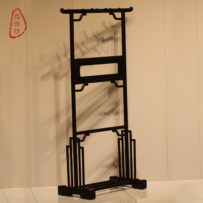 红木家具龙门衣架禅意落地衣帽架中式家用挂衣架