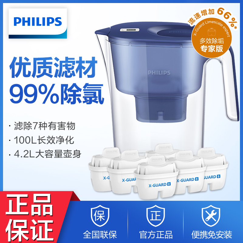 飞利浦净水壶过滤水壶净水器家用厨房自来水过滤器滤水AWP2814IGT