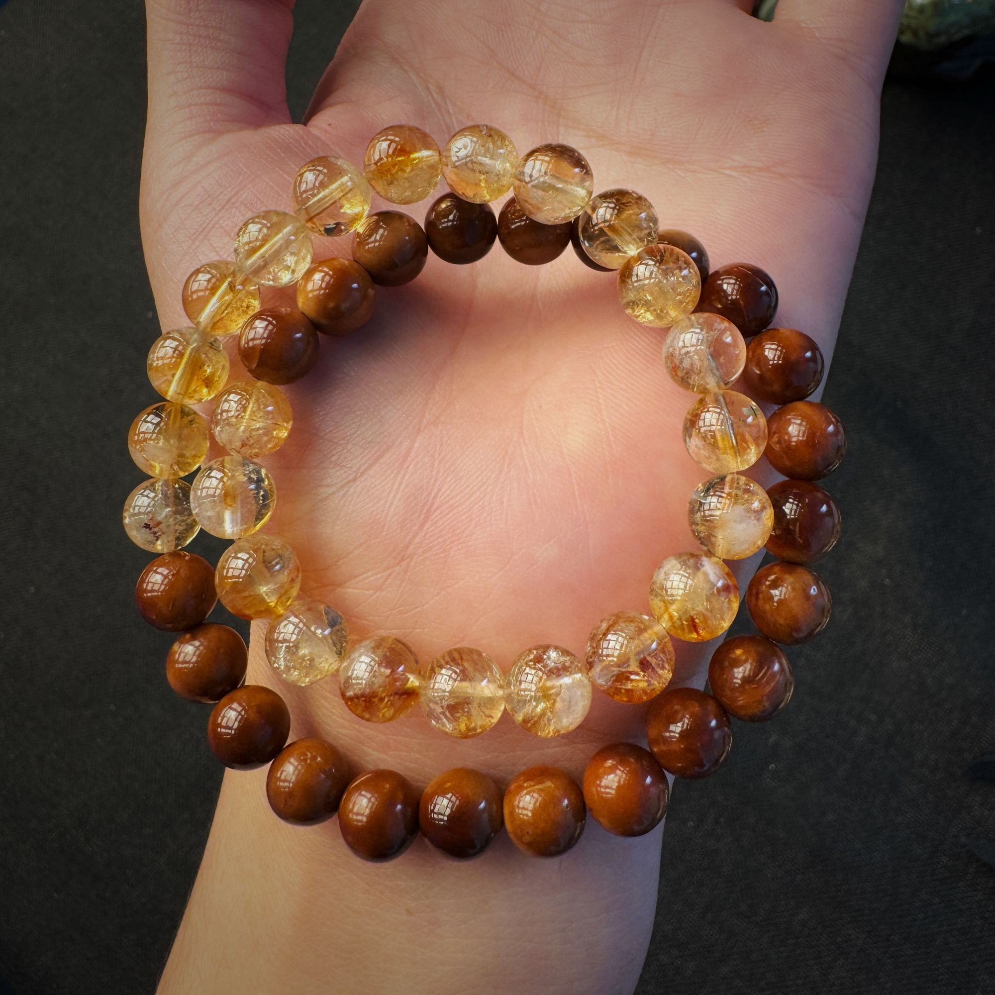 库克黄塔晶手串K26 8mm