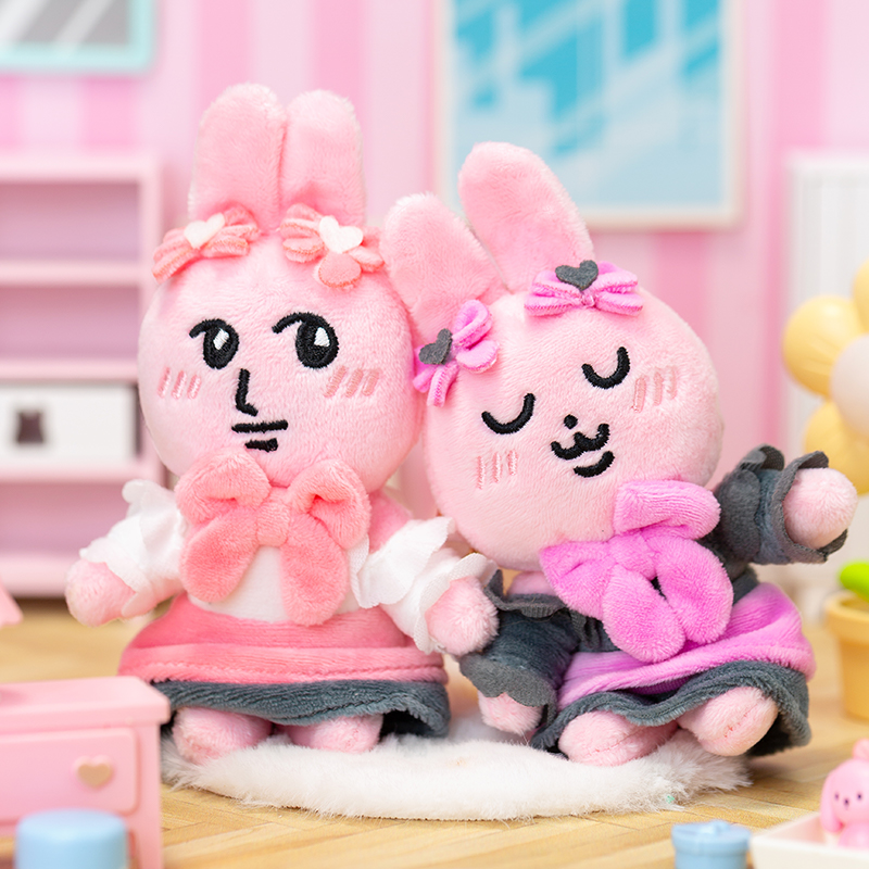 粉红兔子MyFriend原创魔法少女毛绒挂件有骨玩偶背包钥匙扣