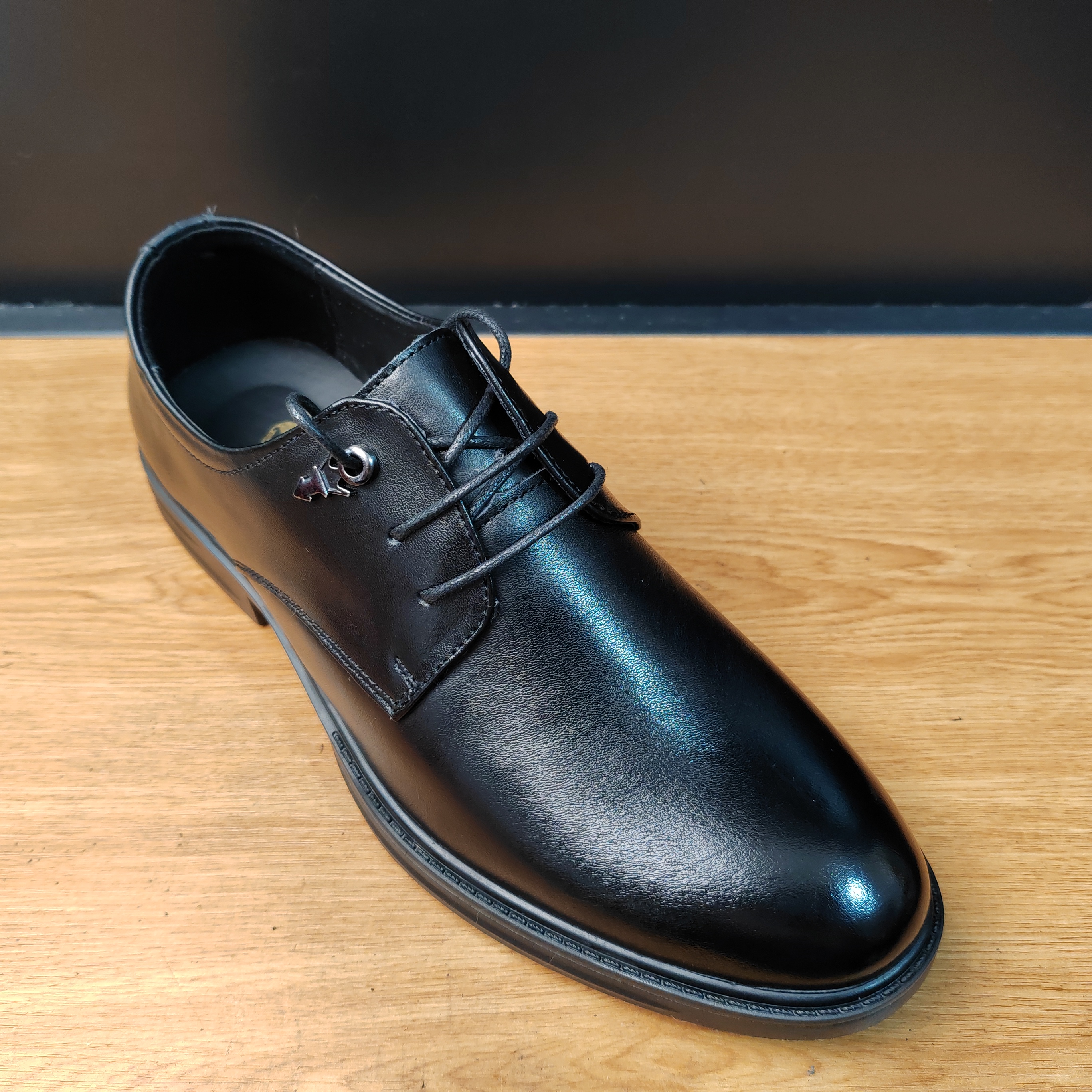 5050-2头层牛皮系带净面商务正装皮鞋