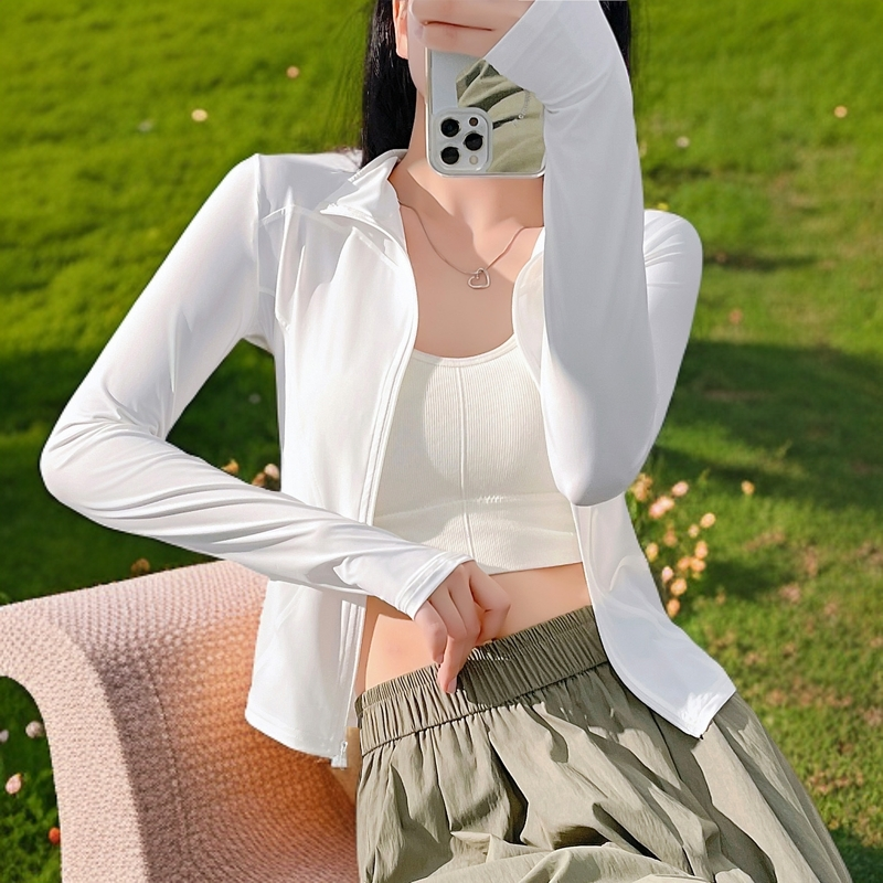 秋款外穿显瘦紧身修身立领健身跑步瑜伽短款运动外套女瑜伽服外穿