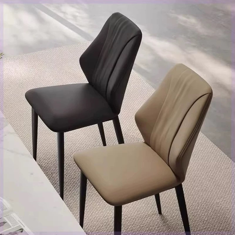 意式轻奢极简高端餐椅家用椅子简约现代I北欧餐桌椅商用餐厅软包