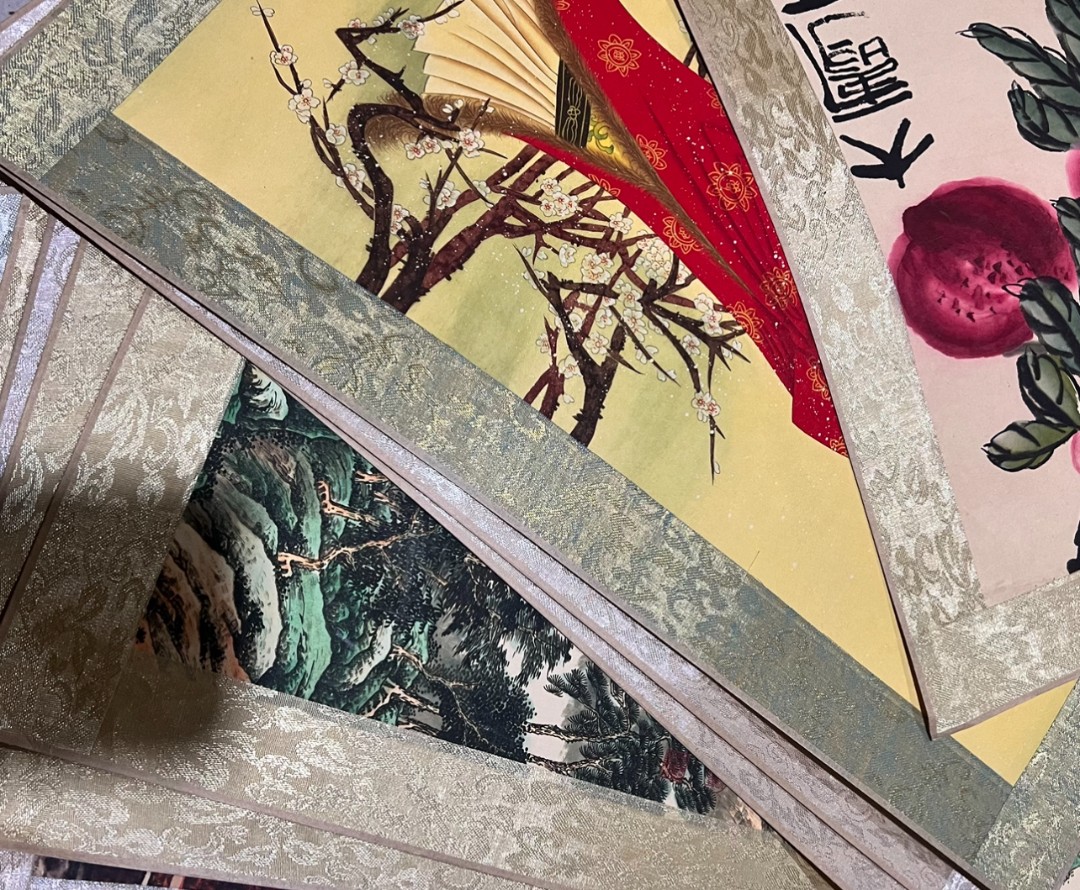 纤尘画院定制：《西施浣纱》斗方