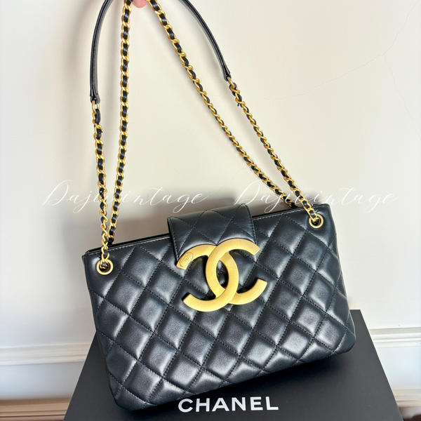 大吉中古/CHANEL香奈儿24c大金扣法棍腋下单肩包