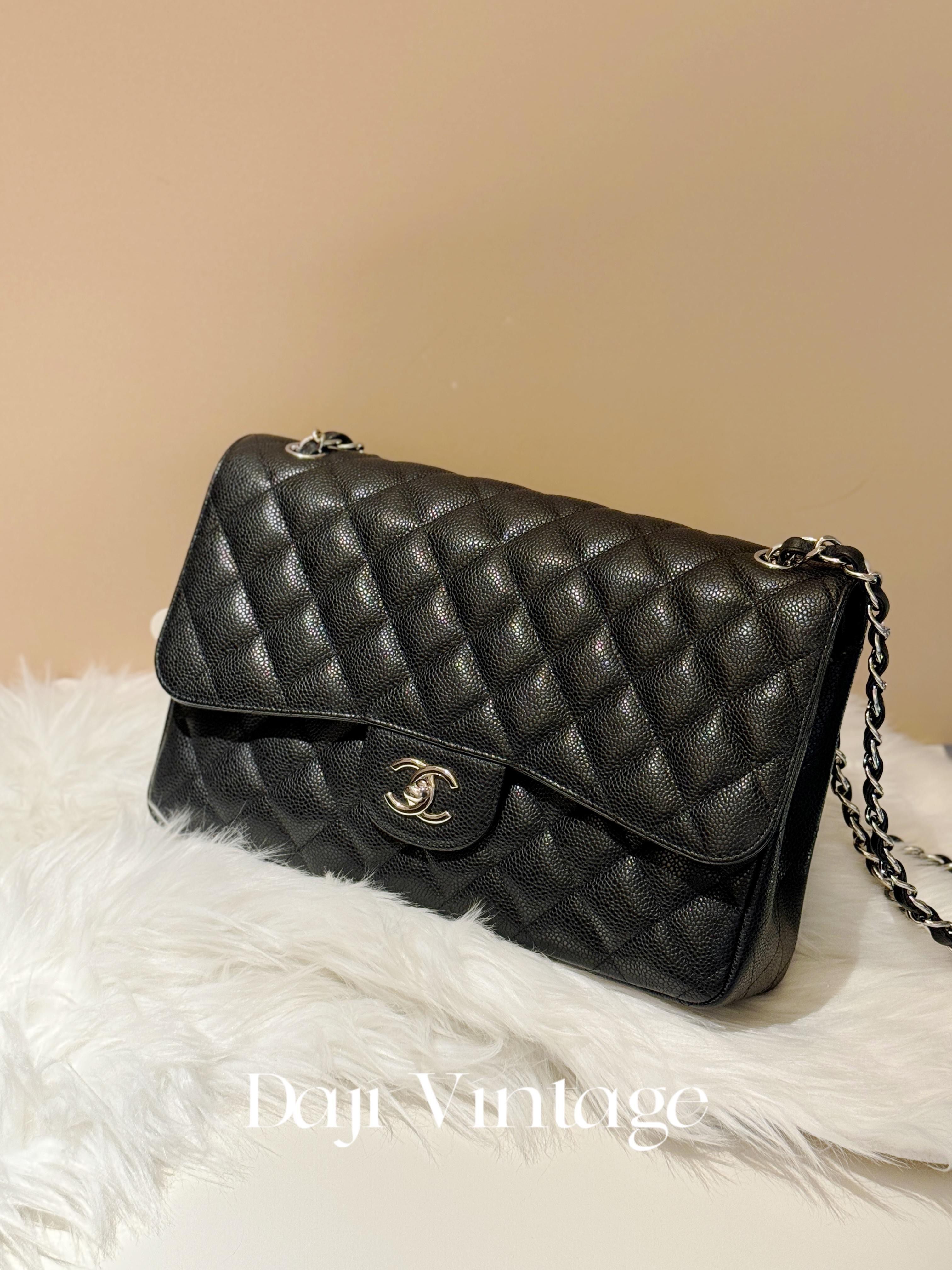 99新 Chanel/香奈儿 大吉中古/Chanel香奈儿黑银jumbo单肩