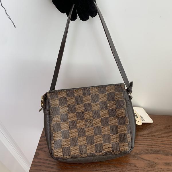 大吉中古/Lv棋盘格小方胖手提包