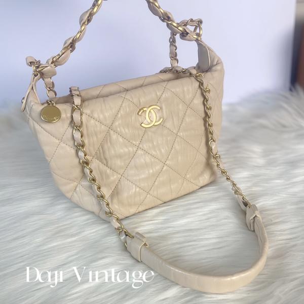 99新  大吉中古/CHANEL香奈儿饺子金扣斜挎包