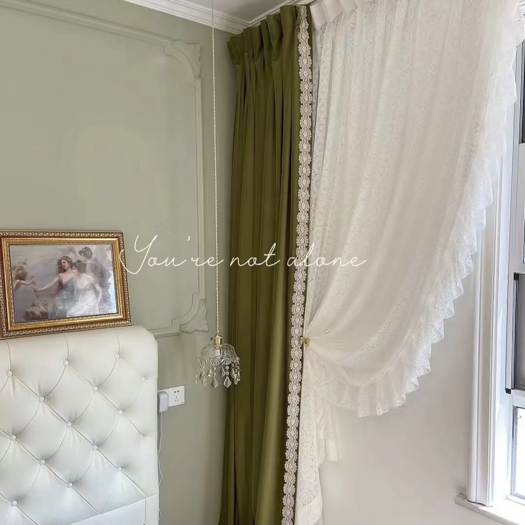 法式窗帘窗纱唯美浪漫的太阳花客厅卧室书房