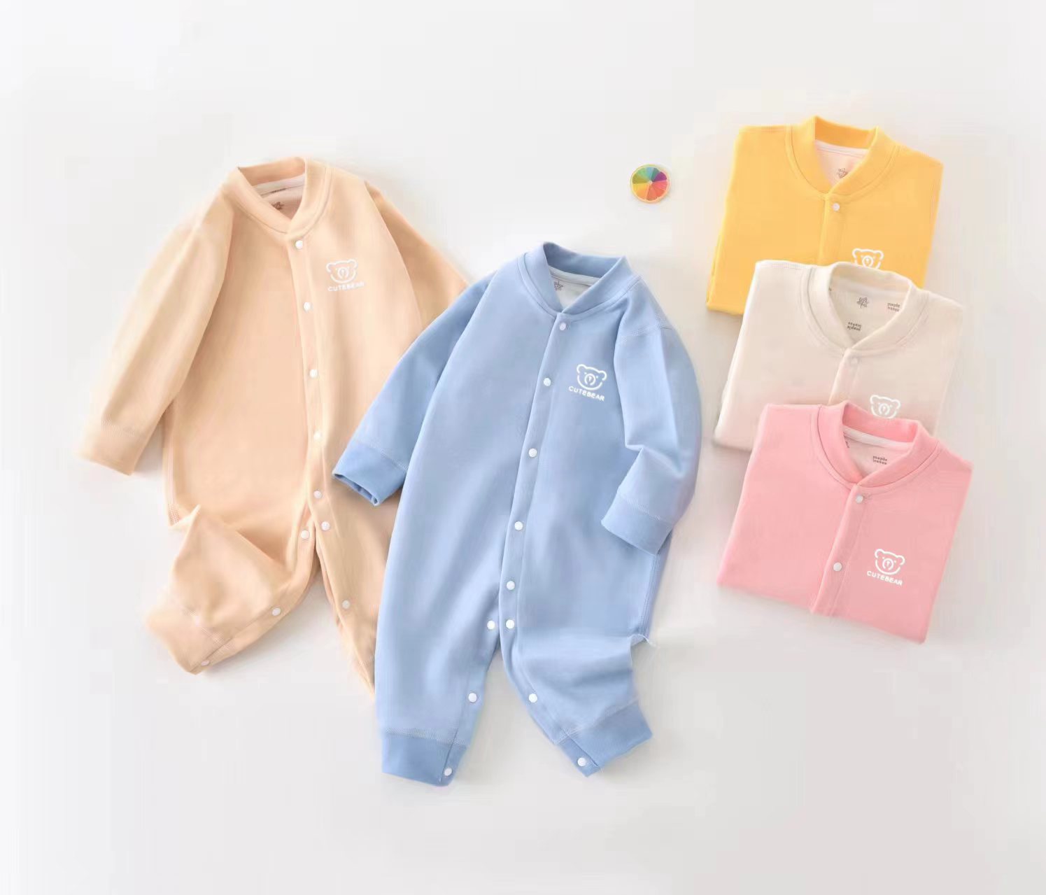 【新款】2025年秋冬保暖德绒温感长袖婴儿哈衣连体衣D