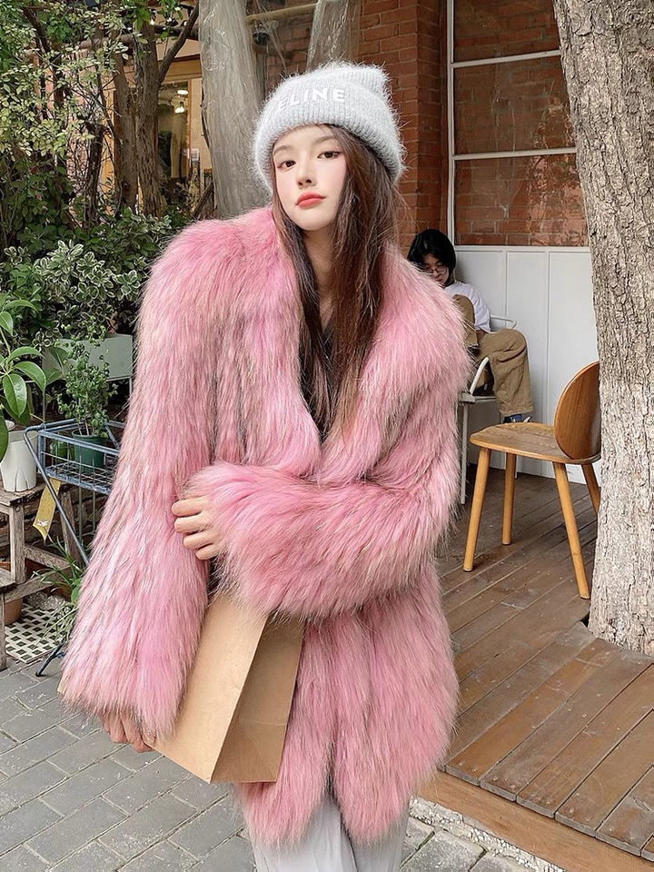  【小雪·心选】气质翻领 编织外套秋冬厚外套上衣女外套