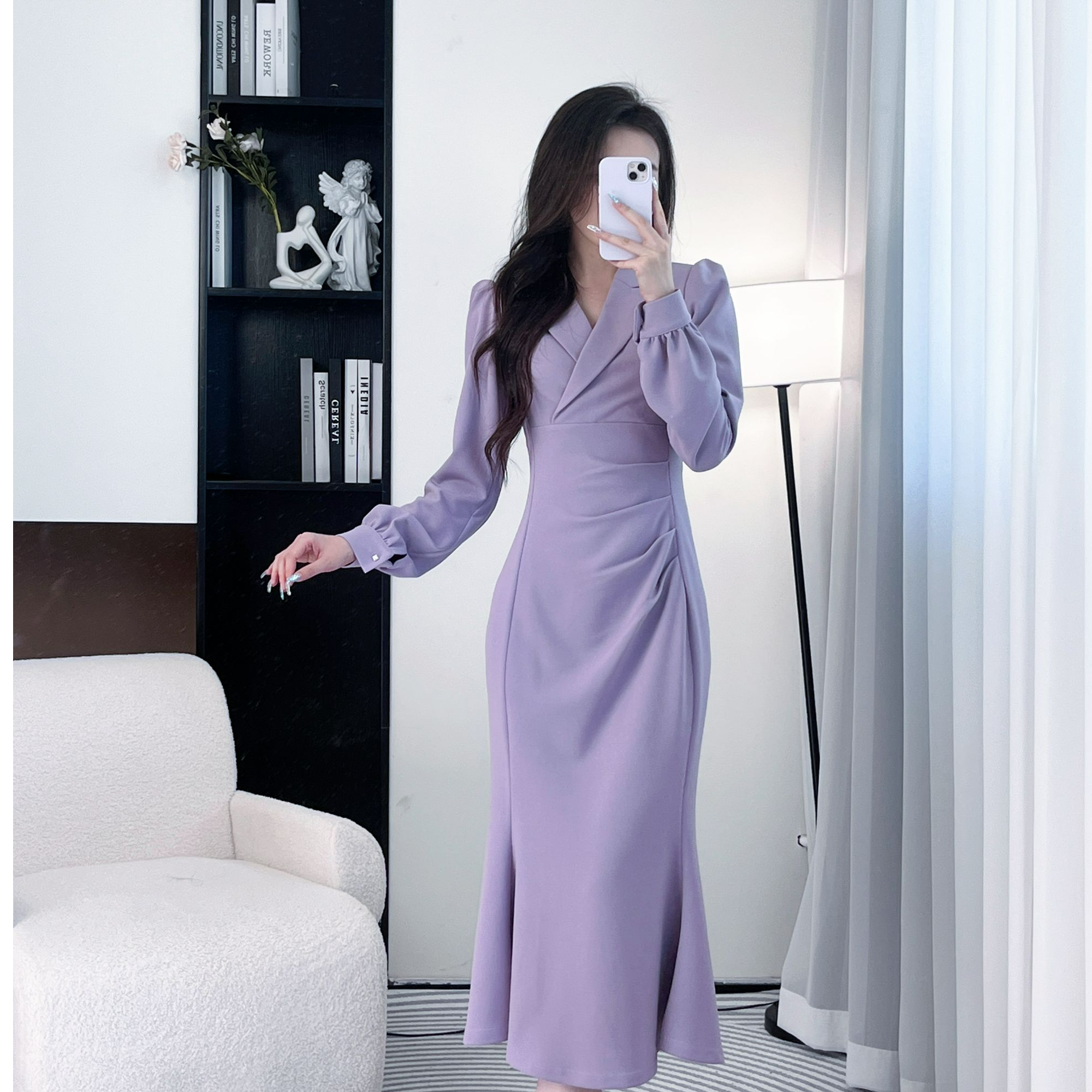拉夏贝尔/25现货春新优雅女神气质高级感仙气连衣裙 10038 LHD
