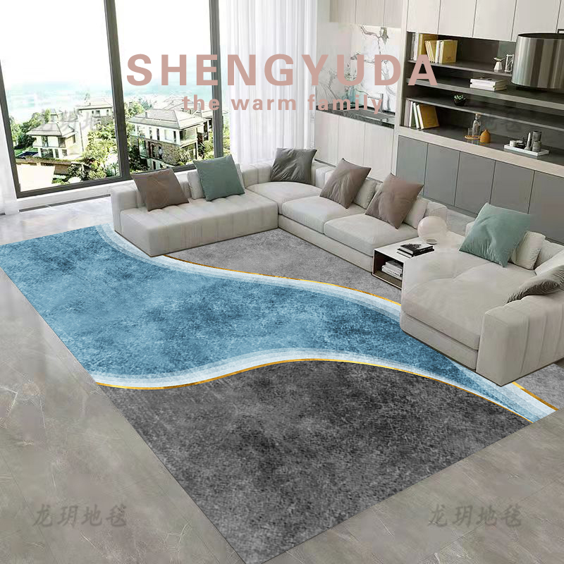 简约客厅地毯茶几垫地毯床边毯玄关地垫可水洗网红家用大面积耐脏