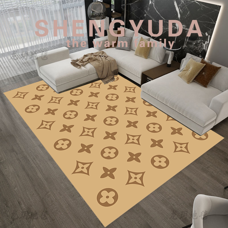 潮牌网红格子客厅地毯床边毯书房玄关门地垫家用大面积可水洗耐脏