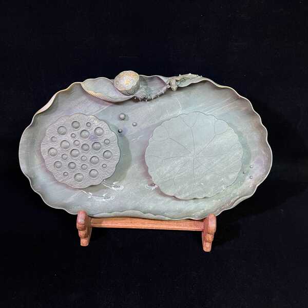 【端程氏·茶器专属】端砚绿端石精品干泡茶盆茶器