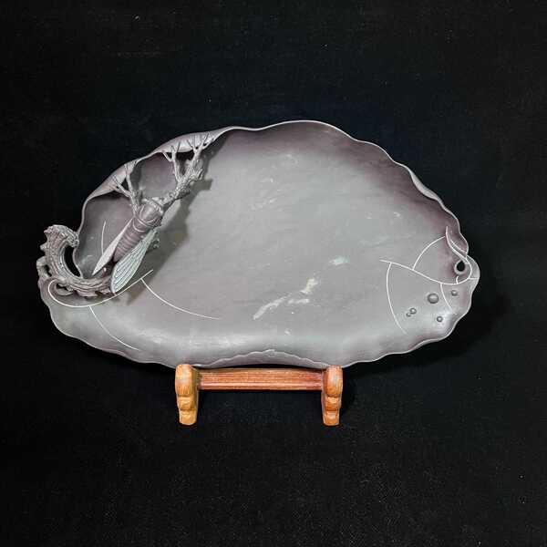 【端程氏·茶器专属】端砚紫端石精品干泡茶盆茶器