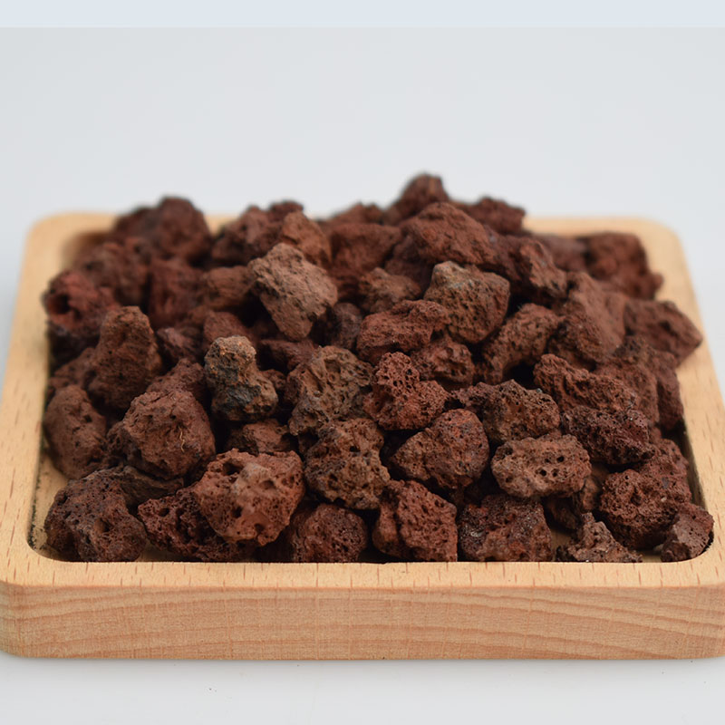 火山石颗粒铺面石多肉兰花专用兰科植料种植营养土垫底黑红火山岩