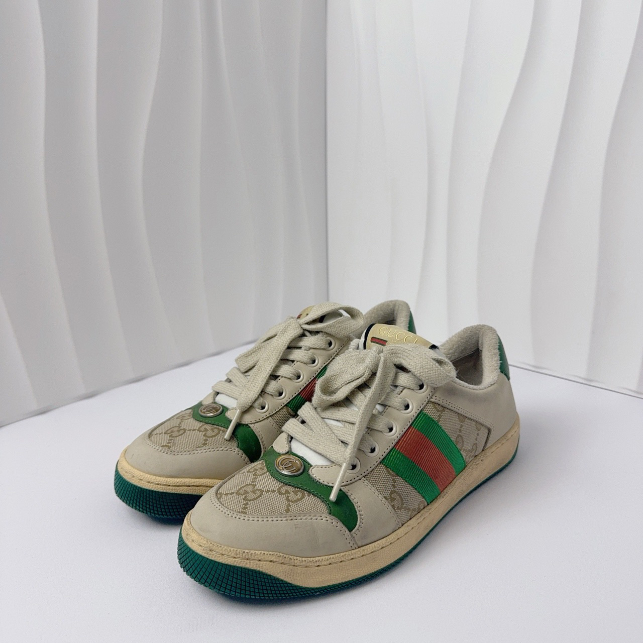 95新 GUCCI/古驰 37.5码/Gucci 古驰/经典款小脏鞋/97新/ZN00496