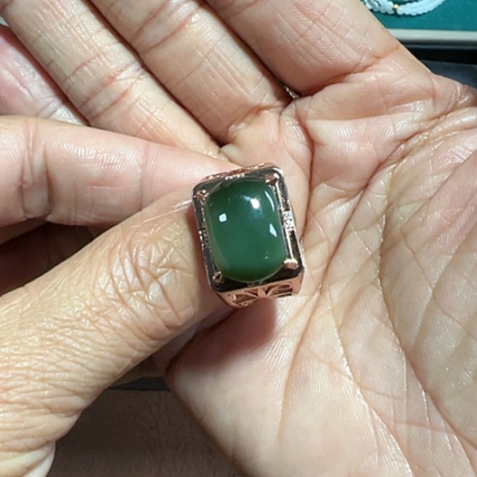 【闪购商品】和田玉戒指合金阿****烤