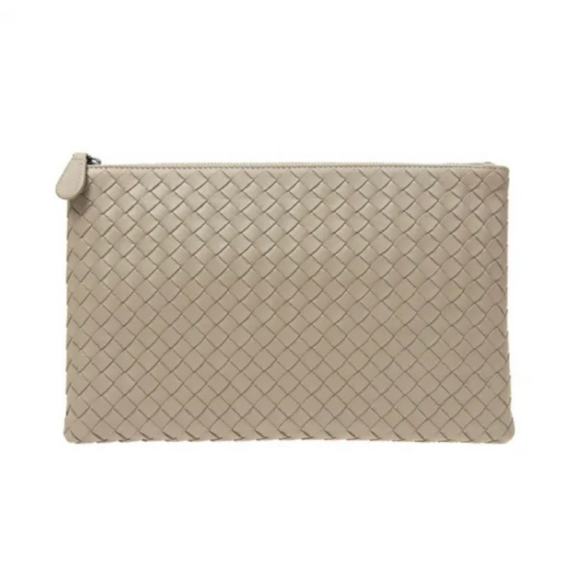 95新 BOTTEGA VENETA/葆蝶家 BV 灰色 手拿包/JW1264