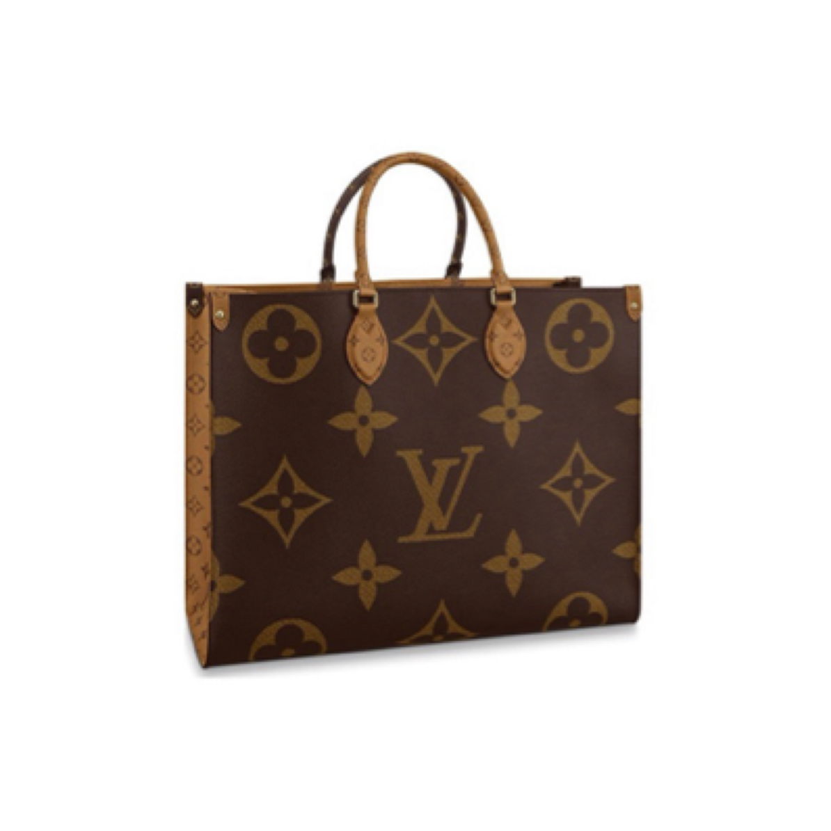 95新 LV LV 托特 on the go 黑肩带 老花/JW0267