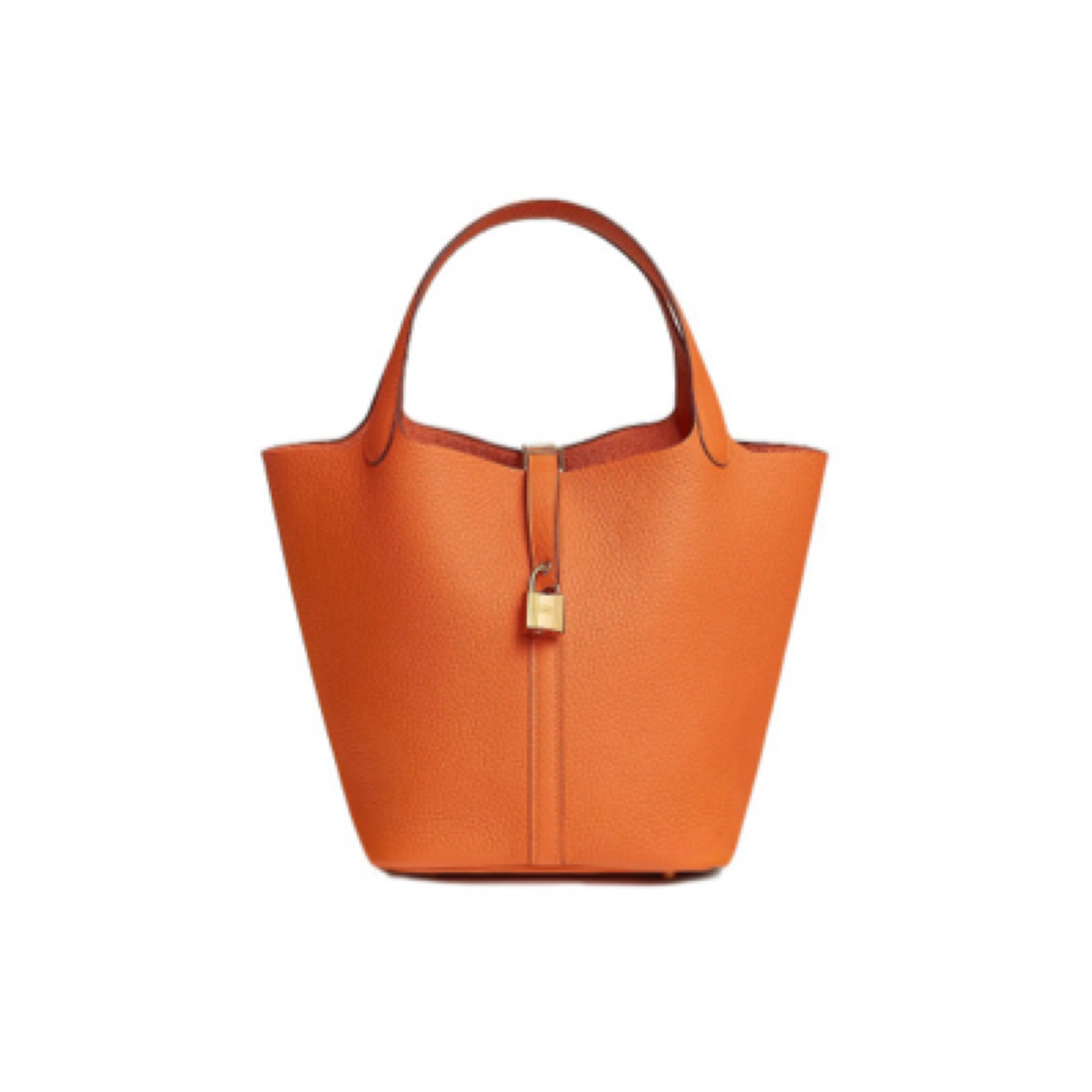 95新 Hermes/爱马仕 hermes 菜篮子18 金扣 9J火焰橙/JW0120
