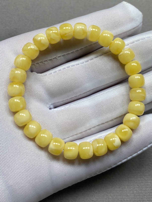 蜜蜡手串 精工老型时尚款 浓蜡妖白花蜜 福利