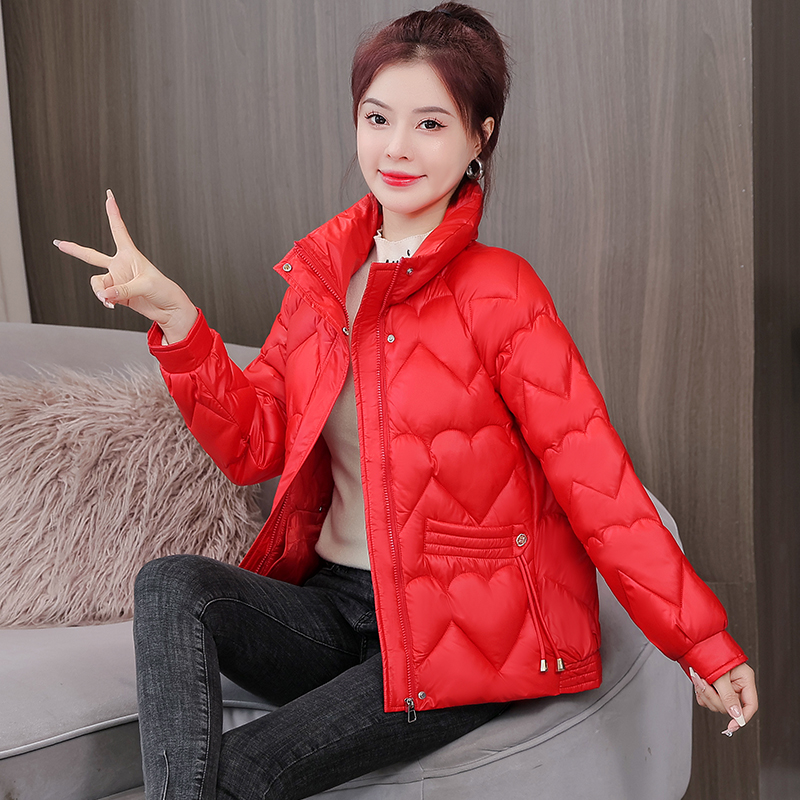 冬季棉服女短款2022新款洋气小棉袄时尚面包服小个子亮面棉衣外套