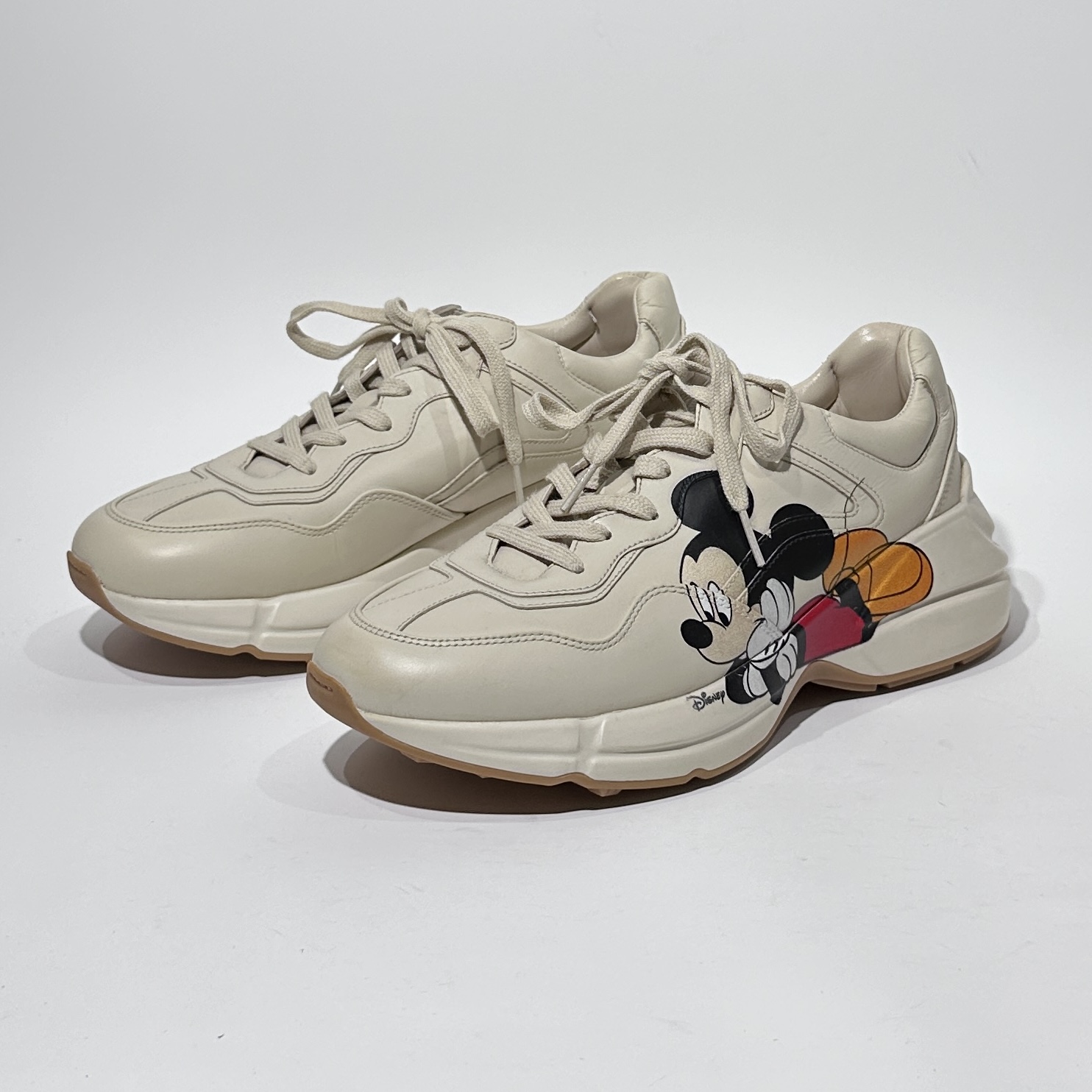 95新 GUCCI/古驰 41码 米奇印花 时尚老爹鞋/WX1171