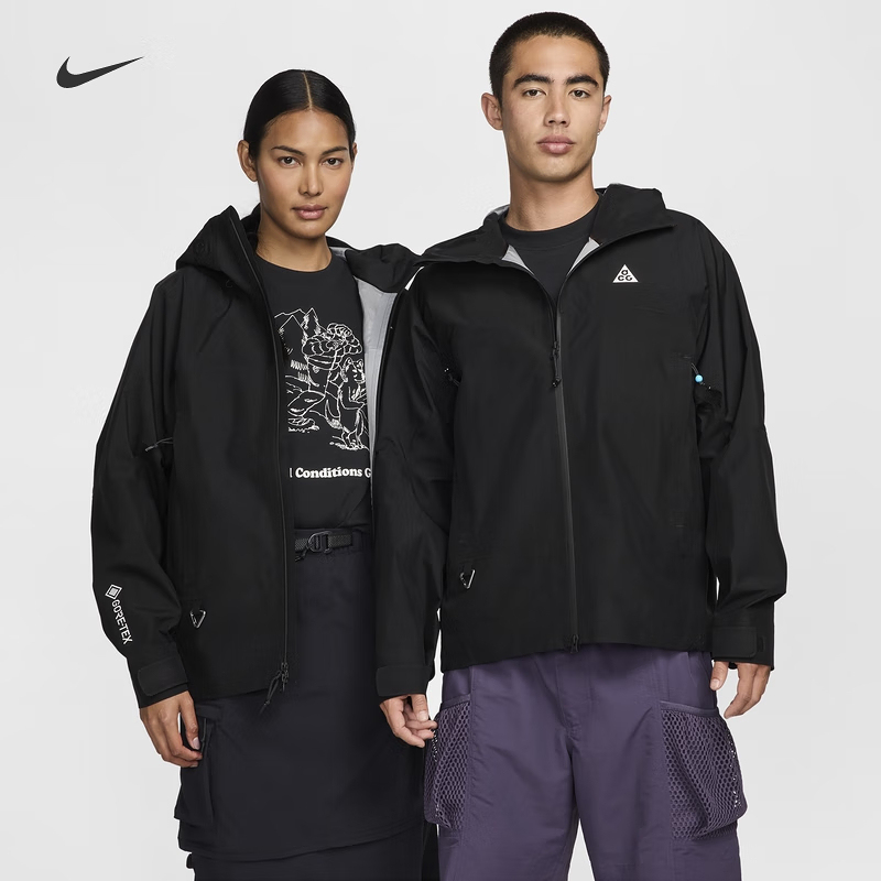 耐克/NIKE  男女通款休闲潮流防风防水冲锋衣夹克/外套FV8642-010