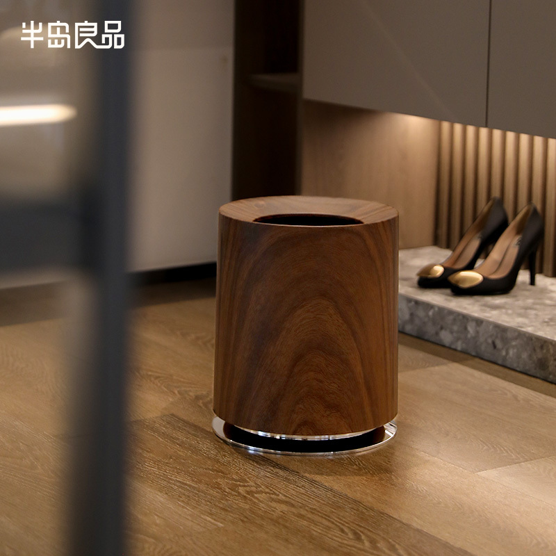 【半岛良品】木纹垃圾桶家用仿双层无盖大容量垃圾筒客厅高颜值纸篓