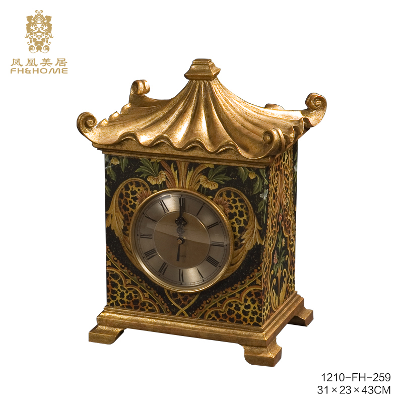 FH&HOME/凤凰美居奢华欧式座钟装饰工艺家居饰品摆件台面摆件