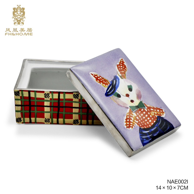 FH&HOME/凤凰美居欧式盖盒家居装饰盒储物盒摆件