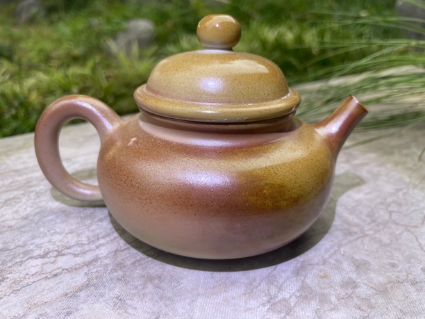 建水紫陶白泥柴烧壶