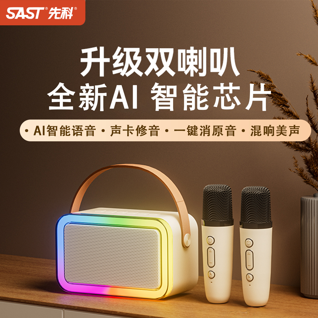 SAST/先科先科家庭户外K歌迷你小型k歌音响唱歌话筒一体机