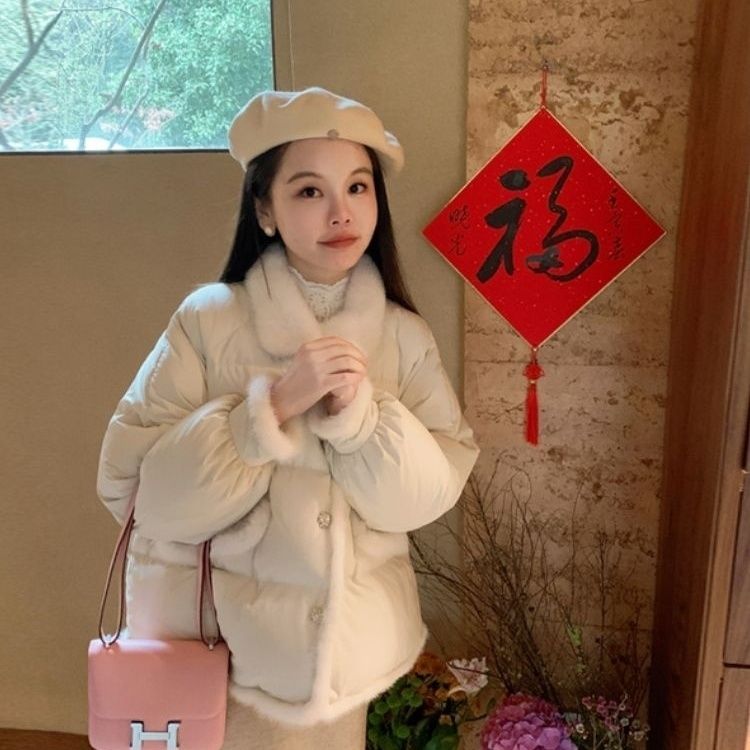 波司澄小个子拼接羽绒服韩版网红新款冬季鸭绒加厚设计感小香风