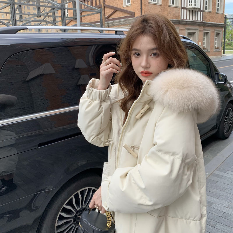 波司澄羽绒服女中长款新款冬季时尚过膝不臃肿设计感小众收腰外套